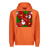 Carrot christmas snowman and trees seamless pattern Premium Hoodie - BundleAndBundleShop