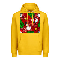 Lemon christmas snowman and trees seamless pattern Premium Hoodie - BundleAndBundleShop