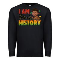 Black i am black history with afro black boy Premium Sweatshirt - texasbilliewilder