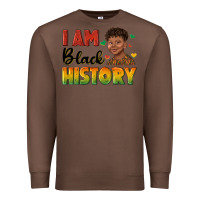 Chestnut i am black history with afro black boy Premium Sweatshirt - texasbilliewilder