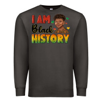 Smoke i am black history with afro black boy Premium Sweatshirt - texasbilliewilder