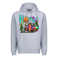 Heather Grey home camp Premium Hoodie - JahusDesignShop