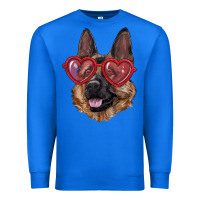 True Royal German shepherd with love glasses Premium Sweatshirt - RanaPortraitStore