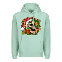 Seafoam christmas skull and gift Premium Hoodie - AdoDesignShop