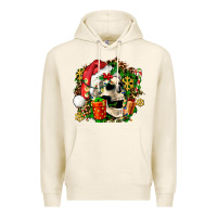Tofu christmas skull and gift Premium Hoodie - AdoDesignShop