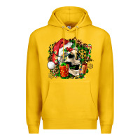 Lemon christmas skull and gift Premium Hoodie - AdoDesignShop