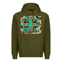Army Green libra turquoise cowhide Premium Hoodie - RanaPortraitStore