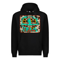 Black libra turquoise cowhide Premium Hoodie - RanaPortraitStore
