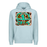 Blue Mist libra turquoise cowhide Premium Hoodie - RanaPortraitStore