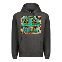 Charcoal Heather libra turquoise cowhide Premium Hoodie - RanaPortraitStore