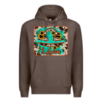 Coffee libra turquoise cowhide Premium Hoodie - RanaPortraitStore