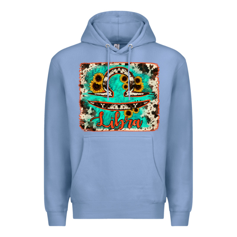 Libra Turquoise Cowhide Premium Hoodie by RanaPortraitStore | Teevron