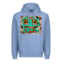 Colony Blue libra turquoise cowhide Premium Hoodie - RanaPortraitStore