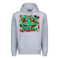 Heather Grey libra turquoise cowhide Premium Hoodie - RanaPortraitStore