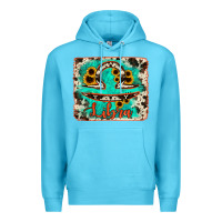 Ocean Blue libra turquoise cowhide Premium Hoodie - RanaPortraitStore