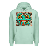 Seafoam libra turquoise cowhide Premium Hoodie - RanaPortraitStore