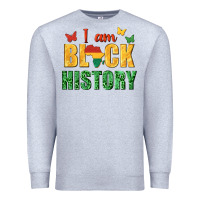 Heather Grey i am black history juneteenth Premium Sweatshirt - texasbilliewilder
