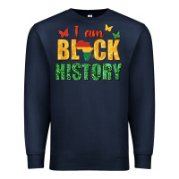 Navy i am black history juneteenth Premium Sweatshirt - texasbilliewilder