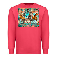 Cardinal western running horses Premium Sweatshirt - Zillion Design Studio