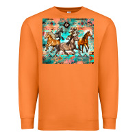 Carrot western running horses Premium Sweatshirt - Zillion Design Studio
