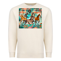 Sandshell western running horses Premium Sweatshirt - Zillion Design Studio
