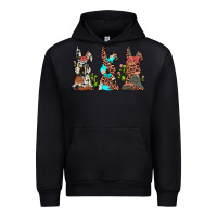 Black leopard cowhide turquoise cactus bunny's Urban Hoodie - JahusDesignShop