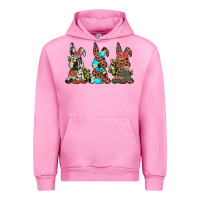 Fuchsia Pink leopard cowhide turquoise cactus bunny's Urban Hoodie - JahusDesignShop