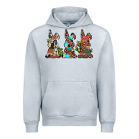 Heather Grey leopard cowhide turquoise cactus bunny's Urban Hoodie - JahusDesignShop