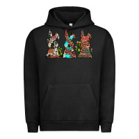 Pigment Black leopard cowhide turquoise cactus bunny's Urban Hoodie - JahusDesignShop