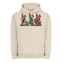 Pigment French Oak leopard cowhide turquoise cactus bunny's Urban Hoodie - JahusDesignShop