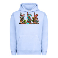 Leopard Cowhide Turquoise Cactus Bunny's Urban Hoodie | Teevron