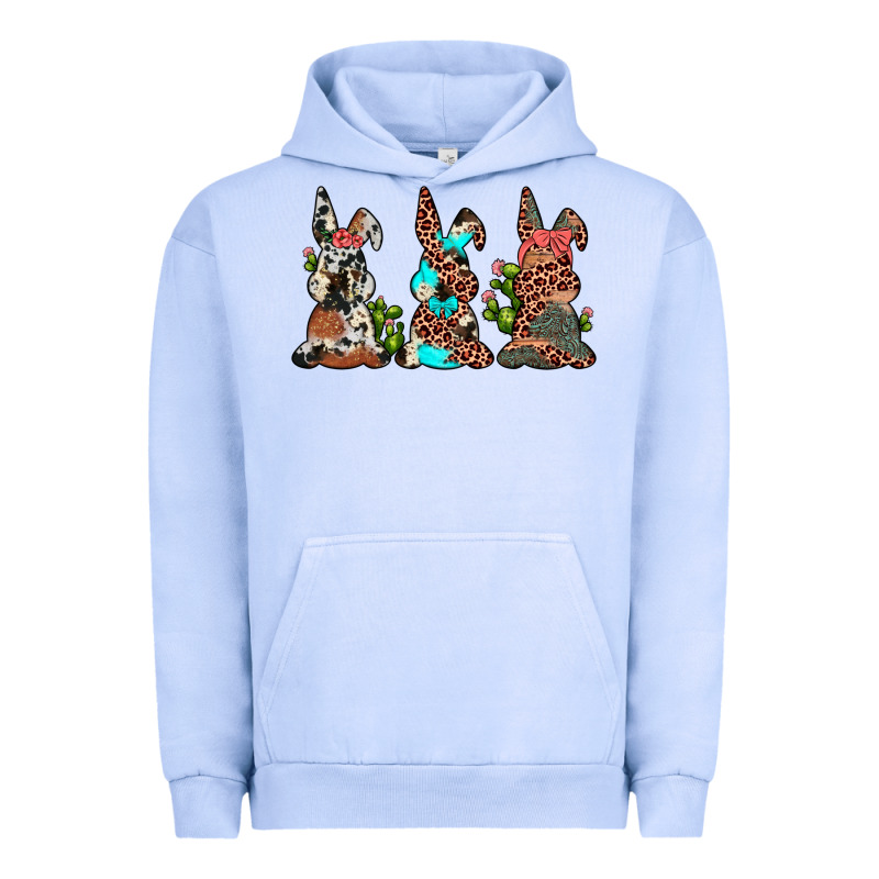 Leopard Cowhide Turquoise Cactus Bunny's Urban Hoodie by JahusDesignShop | Teevron