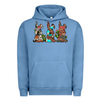 Pigment Pebble Blue leopard cowhide turquoise cactus bunny's Urban Hoodie - JahusDesignShop