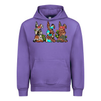Tulip leopard cowhide turquoise cactus bunny's Urban Hoodie - JahusDesignShop