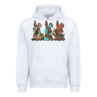 White leopard cowhide turquoise cactus bunny's Urban Hoodie - JahusDesignShop