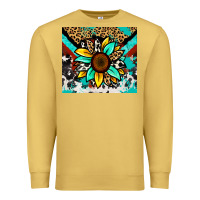 Antique Gold turquoise gemstone sunflower Premium Sweatshirt - Zillion Design Studio