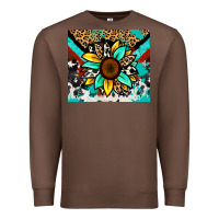 Chestnut turquoise gemstone sunflower Premium Sweatshirt - Zillion Design Studio