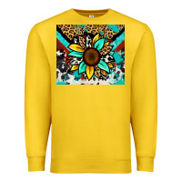 Lemon turquoise gemstone sunflower Premium Sweatshirt - Zillion Design Studio