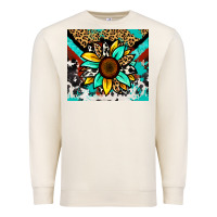 Sandshell turquoise gemstone sunflower Premium Sweatshirt - Zillion Design Studio