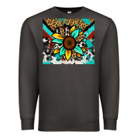 Smoke turquoise gemstone sunflower Premium Sweatshirt - Zillion Design Studio