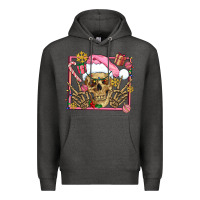Pink Christmas Skeleton Premium Hoodie | Teevron