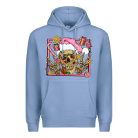 Colony Blue pink christmas skeleton Premium Hoodie - AdoDesignShop