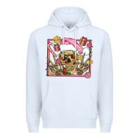 White pink christmas skeleton Premium Hoodie - AdoDesignShop