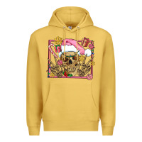 Antique Gold pink christmas skeleton Premium Hoodie - AdoDesignShop