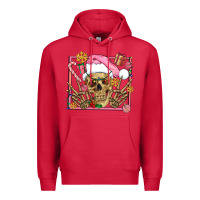 Cardinal pink christmas skeleton Premium Hoodie - AdoDesignShop
