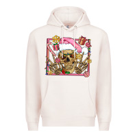 Pale Pink pink christmas skeleton Premium Hoodie - AdoDesignShop