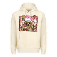 Sandshell pink christmas skeleton Premium Hoodie - AdoDesignShop
