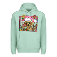 Seafoam pink christmas skeleton Premium Hoodie - AdoDesignShop