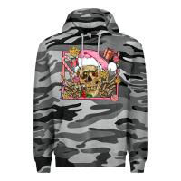 Slate Camo pink christmas skeleton Premium Hoodie - AdoDesignShop