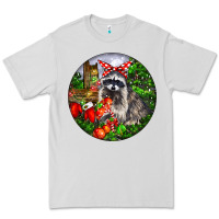 Dove Grey Christmas Raccoon Premium Tee - LillyAllenDesigns